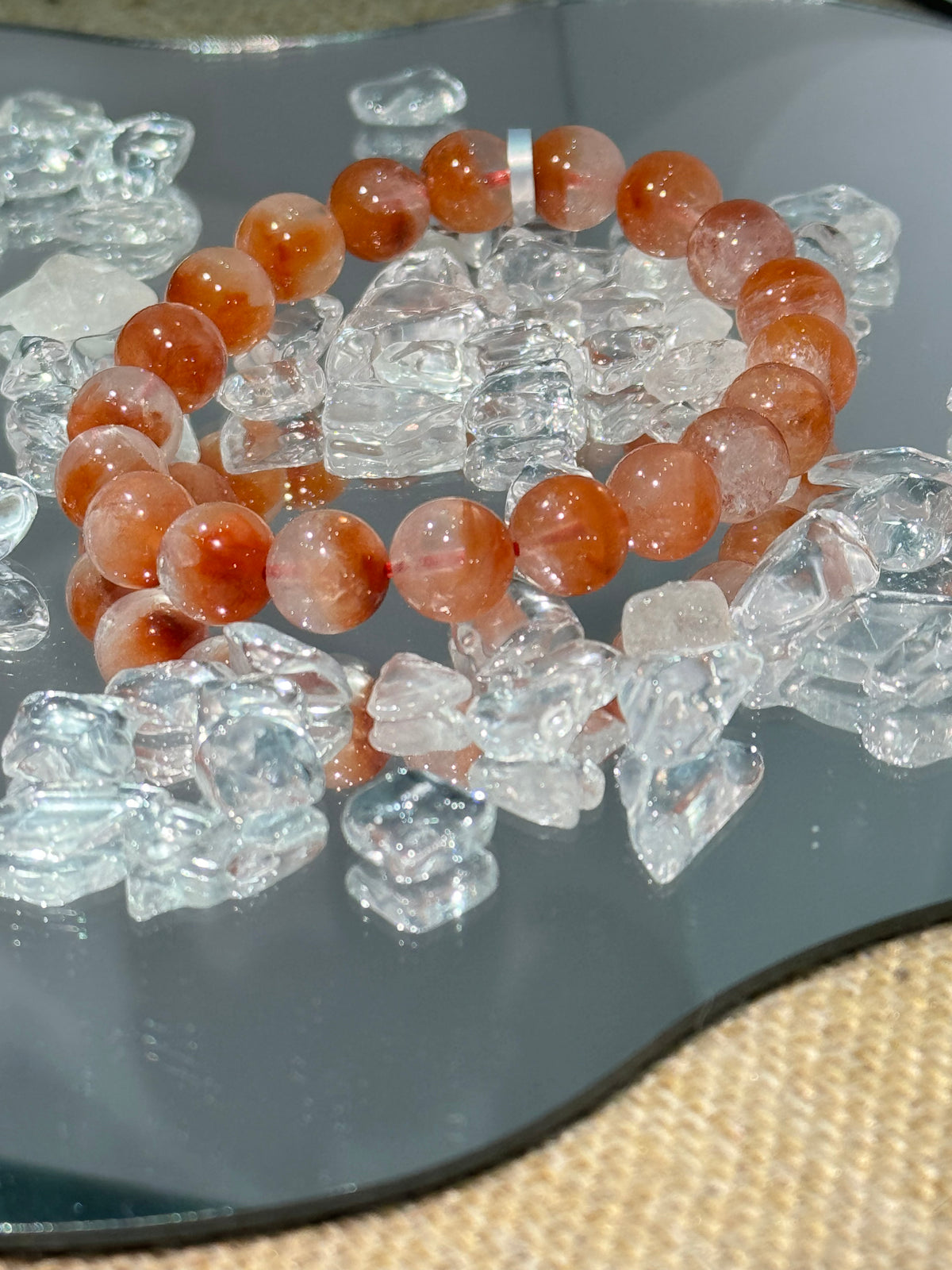 Half Basin Red Rabbit Hair Crystal